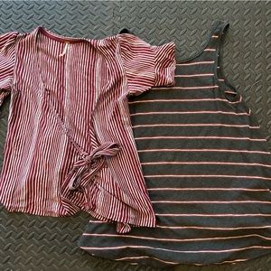 Free People BUNDLE wrap shirt and tunic top
